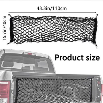 Truck Bed Cargo Net, Storage Elastic Mesh Net（43.3 * 15.7In） - size: 43.3*15.7In