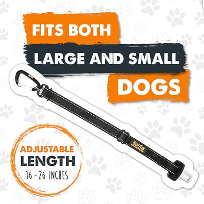 Mighty Paw Dog Seat Belt for Car - Safe Distraction Free Driving, Heavy-Duty Design with Aviation Grade Aluminum Carabiner, Adjustable Dog Seatbelt Harness for Small, Medium and Large Pets - style: Buckle Attachment (Most Popular)