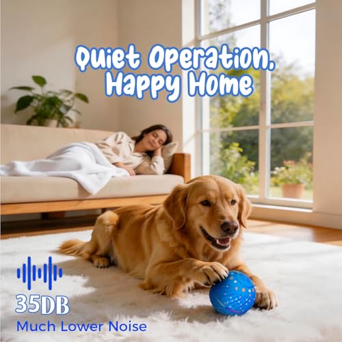Interactive Dog Toys Ball, Light Up Smart Automatic Dog Ball with 3 Modes, Motion Activated Rolling & Bouncing, Durable ETPU Dog Toy for Small Dogs, Keeps Dogs Busy & Reduces Boredom