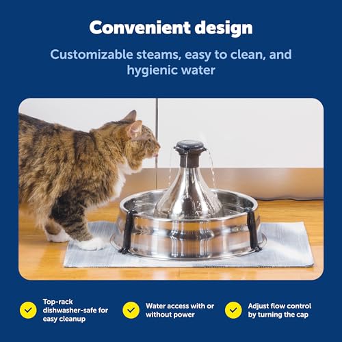 PetSafe Drinkwell Stainless Multi-Pet Fountain, red, 8 lb (PWW00-13705)