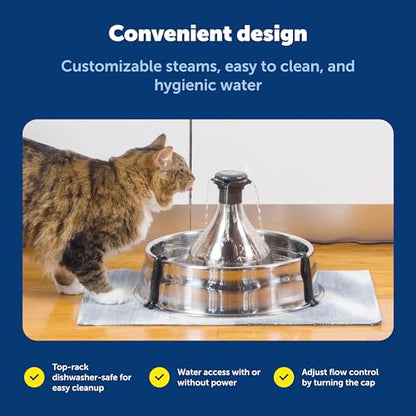 PetSafe Drinkwell Stainless Multi-Pet Fountain, red, 8 lb (PWW00-13705)