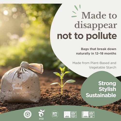 100% Certified Home Compostable and Biodegradable Dog Poop Bags - ASTM D6400 & EN 13432 Compliant dog poop bags rolls – 270 Bags – 18 x Rolls of Plant Based Poop Bags for dogs - Thick Poop Bags - size: 15 Count (Pack of 18)