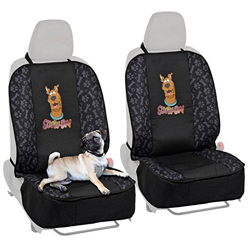 BDK Scooby Doo Waterproof Car Seat Covers for Dogs, 2 Pack Front Seat– Heavy Duty Black Oxford Automotive Front Seat Protector for Pets, Interior Covers for Auto Truck Van SUV - color: 2-Front Black