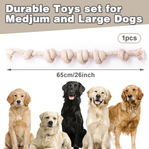 Dog Rope Toy, Rope Toys for Dogs Aggressive Chewers, for Large Dogs for Cleaning Teeth, Bite Resistant, 1 Pack - style: 1pcs