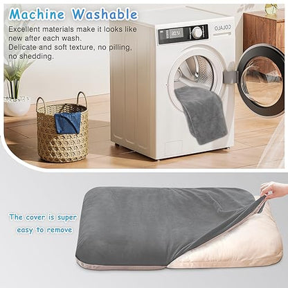 Magic Dog Super Comfy Dog Bed for Large Dogs, 47" Extra Large Washable Dog Bed with Removable Cover, Anti-Slip Bottom & High-Density Foam, Jumbo Size XL Dog Mattress - color: Grey, size: 47.0"L x 39.0"W x 5.0"Th