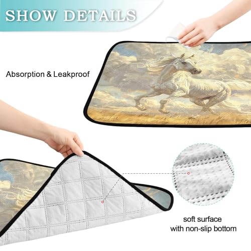 Qilmy Horse Pet Mat, Waterproof Reusable Dog Training Pad Anti-Slip Pet Creat Pad for Small Medium Large Dogs and Cats - size: Medium+Large