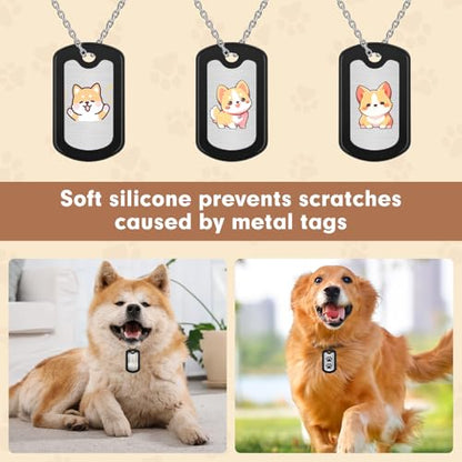 10 Pack Military Dog Tag Silencer, Heavy Duty Military Dog Tag Silencer Silicone, Lightweight Dog Tags Silencer Military to Reduce Noise & Scratching