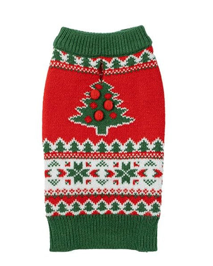LUBOT NEW Ugly Christmas Sweaters for Puppy Cute Funny Wintertime and Holiday Parties Knitted Pullover Sweater Small Dog Tree X-Small - color: RedTree, size: X-Small