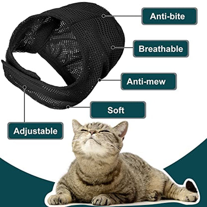 9 Pcs Cat Bathing Bag Set Cat Shower Bag Anti Bite and Scratch for Pet Grooming Washing Brush Comb Muzzle Nail Clipper Nail File Tick Tool(Black) - color: Black