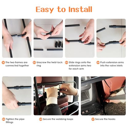 Dog Car Barrier, Adjustable Universal Vehicle Pet Barrier for Cars, Trucks, SUVs - Moves with Your Vehicle Seats, 42"–61" Width Adjustable SUV Dog Barrier for Back Seat