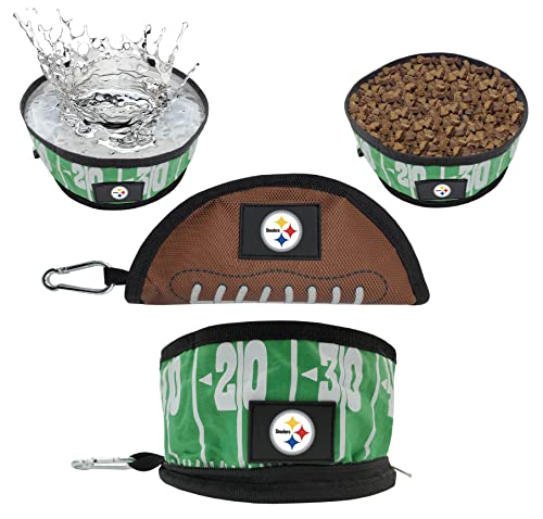Pets First NFL Collapsible Pet Bowl - color: Pittsburgh Steelers, style: 1 Pack