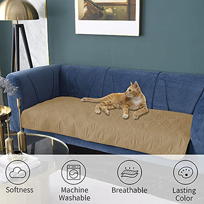 Ameritex Waterproof Dog Bed Cover Pet Blanket with Anti-Slip Back for Furniture Bed Couch Sofa - color: Sand, size: 30x53 Inch (Pack of 1)