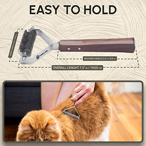 Flamia & Jabz Undercoat Rake for Dogs & Cats, Dematting Grooming Stripper Tool (20 Blades) - size: 20 Blades