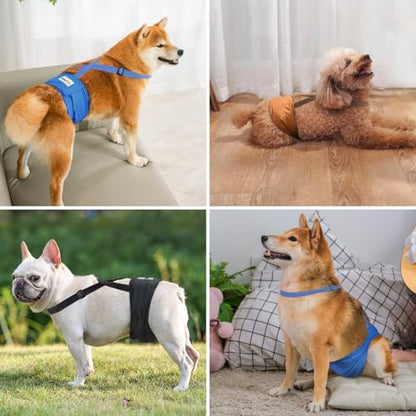 Idepet Belly Bands for Male Dogs with Suspender Detachable, 3 Pack Male Dog Belly Bands Washable Doggie Boy Diapers Reusable Male Pee Wraps for Small Medium Dog M - size: Medium