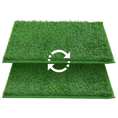 LOOBANI Dog Grass Pee Pads, Artificial Dog Grass Pads for Potty Tray, Fake Grass for Dogs to Pee On, Outdoor Indoor Pee Grass for Dog Potty(18.1*23.1 inch) - size: 18.1*23.1 inch