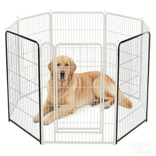 Simple Deluxe Dog Playpen Outdoor Indoor, 40 Inch 2 Panels Dog Fence for Small Dogs Puppy, Perfect Dog Pen for Camping, Yard, RV, Garden Fence, Black - size: 40 Inch 2 Panels