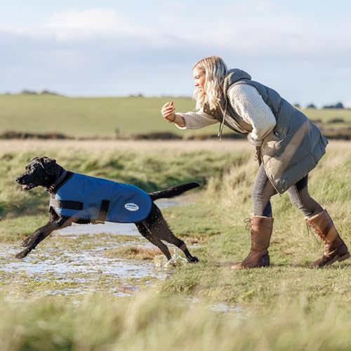 WeatherBeeta ComFiTec Classic Dog Coat, Dark Blue, 10" - color: Dark Blue, size: 10"