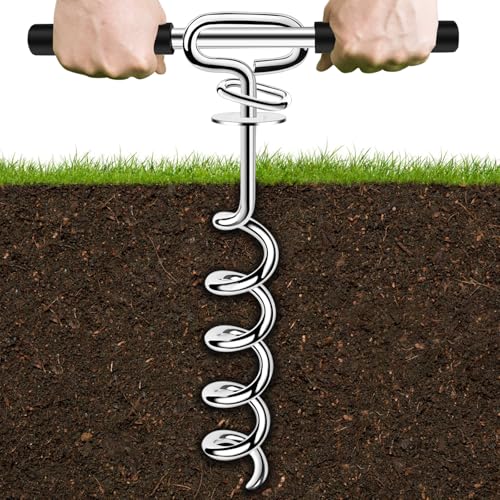 【90 Day Guarantee】 Heavy Duty Dog Tie Out Stake, No Break Dog Stake for All Dogs, Pet Anchor Yard Stake for Cable Beach Ground Outdoor Garden Sand