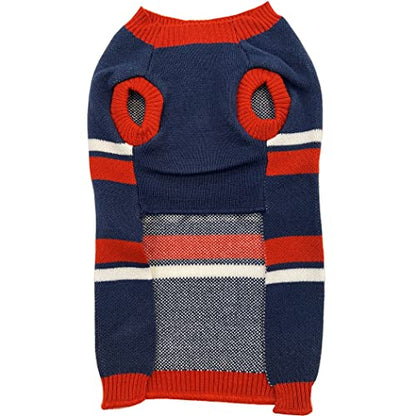 NFL New England Patriots Dog Sweater, Size Extra Small. Warm and Cozy Knit Pet Sweater with NFL Team Logo, Best Puppy Sweater for Large and Small Dogs - color: New England Patriots, size: X-Small