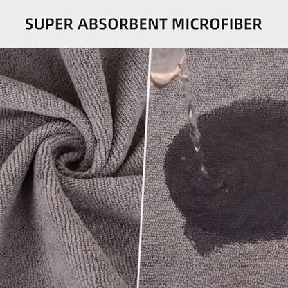 Dog Bathrobe, Quick Drying Super Absorbent Dog Robes for After Bath, Warm Keeping Dogs Towel, Dogs Bath Supplies, Comfortable Soft Drying Coat(X-Large, Grey) - size: X-Large