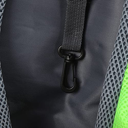 Pet Knapsack Backpack, Dog Carrying Bag with Ventilation Window, Spacious Oxford Cloth Pet Carrier for Small Dogs, Adjustable Padded Straps and Removable Cushion (Green) - color: Green