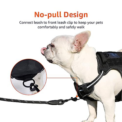 Amazon Basics No Pull Dog Harness, Adjustable Front Clip, Tactical Vest, Large, Black - size: Large