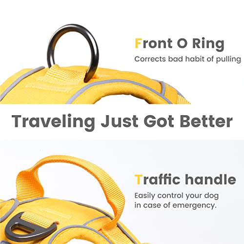 Pawaii No Pull Dog Harness with Pet ID Tag,Reflective Strips No Choke Front O Ring Breathable Mesh Adjustable Soft Padded Pet Vest with Easy Control Handle for Small Dogs | Built for safer walks with a QR Pet ID Tag, front no pull clip, reflective trim, c