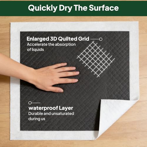 X9, Bamboo Charcoal Pet Training Pads, Super Absorbent, Good At Adsorbing Odors, Pet Pee Pads Extra Large 28" x 34"-50 Count, Disposable Puppy Pads for Dogs Cats Small Pets