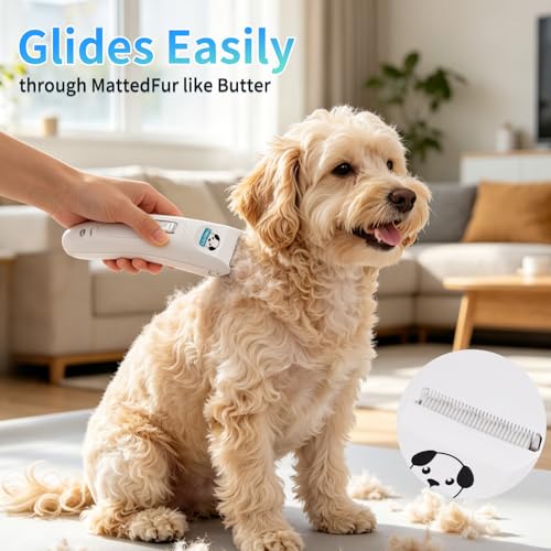 Cordless Dog Clippers, Low Noise Electric Pet Grooming Kit, Quiet Hair Trimmer Shaver Set for Dogs, Cats and Furry Pets