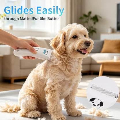 Cordless Dog Clippers, Low Noise Electric Pet Grooming Kit, Quiet Hair Trimmer Shaver Set for Dogs, Cats and Furry Pets