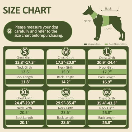 DENTRUN Warm Dog Winter Coat, Easy On Reflective Turtleneck Fleece Jacket | Adjustable buckle, easy on off, windproof & water-repellent, thick fleece snowsuit, outfit fits small to large breeds - color: Army Green, size: Small
