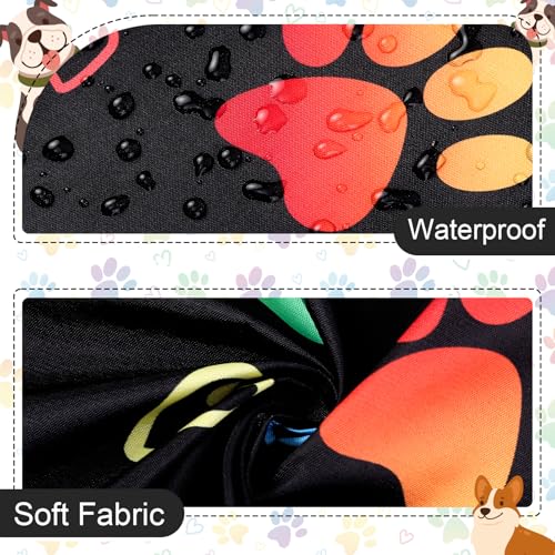 Dog Grooming Waterproof Apron with 2 Pockets, Cute Animals Puppy Dog Pets Apron - style: Gradient Heart Dog Paw