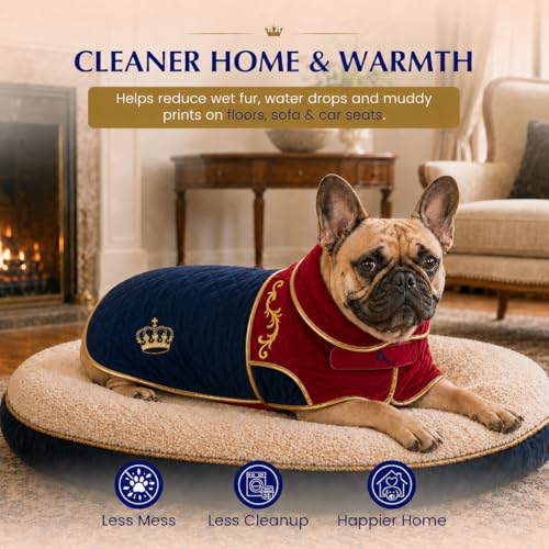 Aristocian Dog Bathrobe, Dog Grooming Supplies, Absorbent Towels for Dogs, Quick Drying Dog Bathrobe, Dog Bath Supplies, Dog Towel, Dog Robe, Dog Pajamas, Dog Clothes for Large Dogs, Dog Accessories - size: Medium