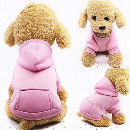 Idepet Pet Dog Hoodies Dog Clothes for Small Dogs Vest Chihuahua Clothes Warm Coat Jacket Autumn Puppy Outfits Cats Dogs Clothing(S, Pink) - color: Pink, size: Small