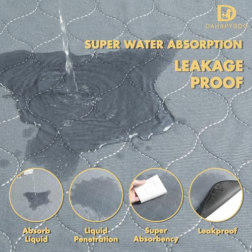DAHAPYBOO Washable Pee Pads for Dogs 24x36,4 Pack | Reusable Puppy Pads for Dogs Non-Slip Waterproof Pet Training Pads for Crate, Playpen, Bed, Sofa,Whelping Box, Potty Training - size: 24X36-4P