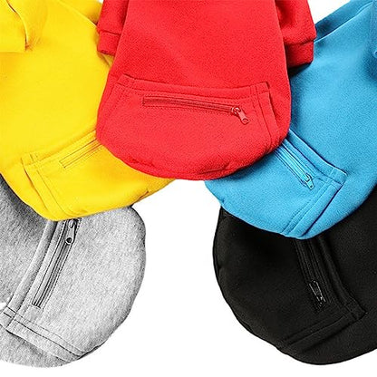 Jecikelon Dog Hoodies for Small Dogs with Zipper Pocket, Soft Fleece Puppy Clothes with Rope Hat, Warm Winter Outfits Cold Weather Coats, Cute Sweatshirt Chihuahua Costume (X-Small, Y02-Grey) - color: Y02-Grey, size: X-Small