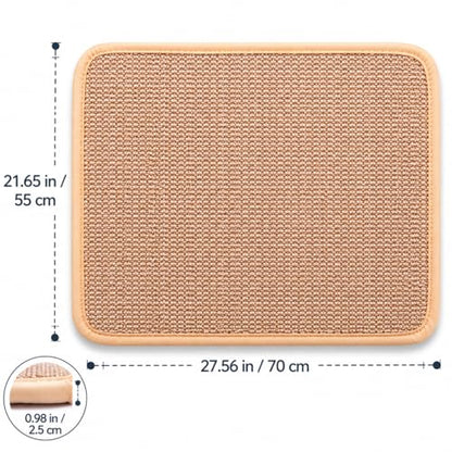 for Canine for Travel, Portable Dog Settle Mat, 70x55cm Brown Textile, Washable Resistant Non-Slip Dog Crate Mat