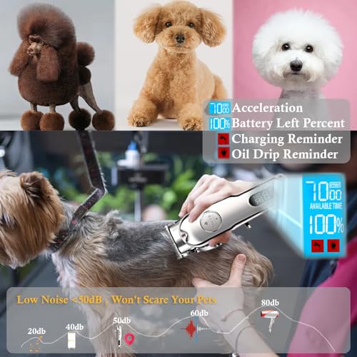 yucca Dog Grooming Clippers for Thick Heavy Coats, Cordless Dog Trimmers Clippers Professional with Metal Blade for Pets Dogs Cats Animals - size: DGC-2