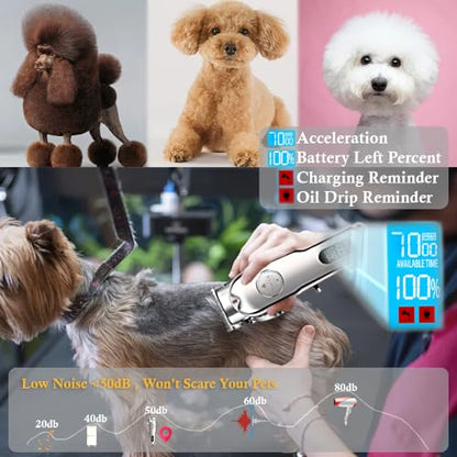 yucca Dog Grooming Clippers for Thick Heavy Coats, Cordless Dog Trimmers Clippers Professional with Metal Blade for Pets Dogs Cats Animals - size: DGC-2