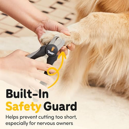 LED Dog Nail Clippers with Light Illumination, Trimmers with Protective Guard, Safety Lock and Nail File - Suitable for Large and Small Dogs & Cats (Grey) - color: Grey, size: Medium-Large (LED)