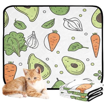 Qilmy Avocados Pet Mat, Waterproof Reusable Dog Training Pad Anti-Slip Pet Creat Pad for Small Medium Large Dogs and Cats - size: Smallx3