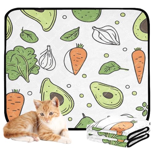 Qilmy Avocados Pet Mat, Waterproof Reusable Dog Training Pad Anti-Slip Pet Creat Pad for Small Medium Large Dogs and Cats - size: Smallx3