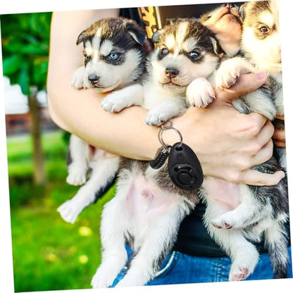 LIOOBO 2pcs Dog Training Clicker with Wrist Strap Portable Pet Behavior Training Tool for All Breeds Loud Sound Clickers for Dog