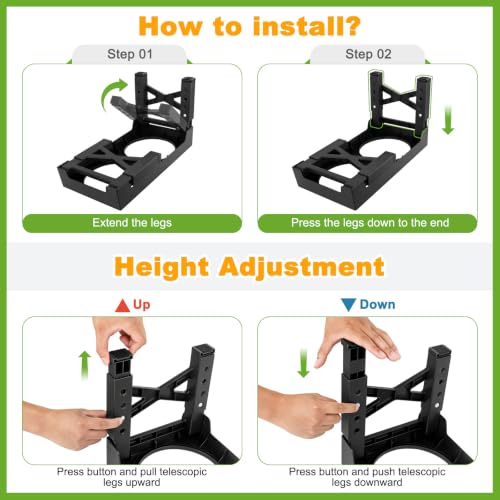 MECHEER 4-in-1 Dog Bowl Elevated Stand with Slow Feeder & Spill-Proof Water Bowl, 5-Height Adjustable Raised Dog Bowl for Large, Medium, and Small Dogs, Non-Slip Base Dog Feeding Station