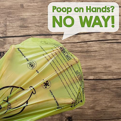 Dog Poop Bags Rolls with Dispenser & Holder, 510 Pet Waste Bags, 100% Leak Proof Extra Thick and Strong Corn Starch Blend - size: 1 Count (Pack of 510)