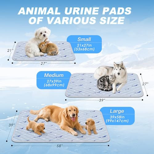 Dog Cooling Mat, Cooling Mat for Dogs, Breathable Dog Bed with Non-Slip Design, Portable & Washable Pet Pad for Indoor, Outdoor, Crate, Summer Cat Bed, Cool Pet Pad, Gel-Free, 27"x39" - size: 27"x39"(M)