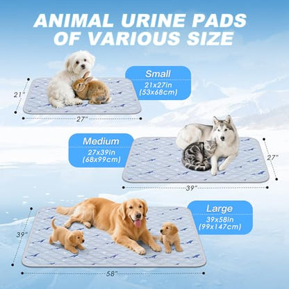 Dog Cooling Mat, Cooling Mat for Dogs, Breathable Dog Bed with Non-Slip Design, Portable & Washable Pet Pad for Indoor, Outdoor, Crate, Summer Cat Bed, Cool Pet Pad, Gel-Free, 39"x58" - size: 39"x58"(L)