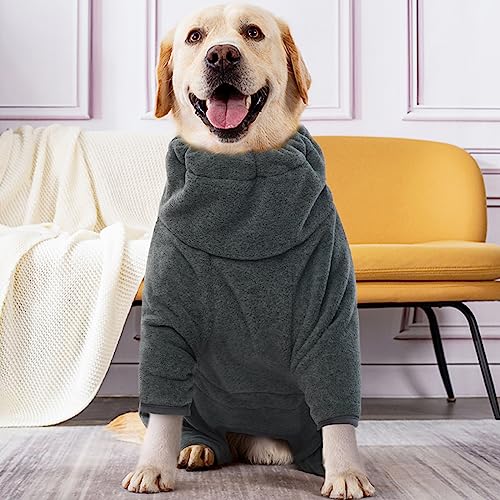 ROZKITCH Dog Warm Pajamas, Pet Windproof Warm Cold Weather Jacket Vest Cozy Jumpsuit Apparel Outfit Clothes for Small Medium Large Dog Walking Hiking Sleep Grey S - color: Grey, size: S