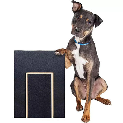 Dog Nail Sanding Paper Replacement Set with Solid Wooden Base – Flat Surface Pet Grooming Tool for Nail Care(Without Treat Box)