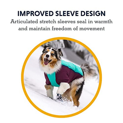 Ruffwear, Powder Hound Dog Winter Jacket, Insulated Softshell Coat with StormSleeve Stretch, Weather-Resistant Shell, Reflective Trim & Light Loop, Cold-Weather Adventures, Blue Pool, XX-Small - color: Blue Pool, size: XX-Small